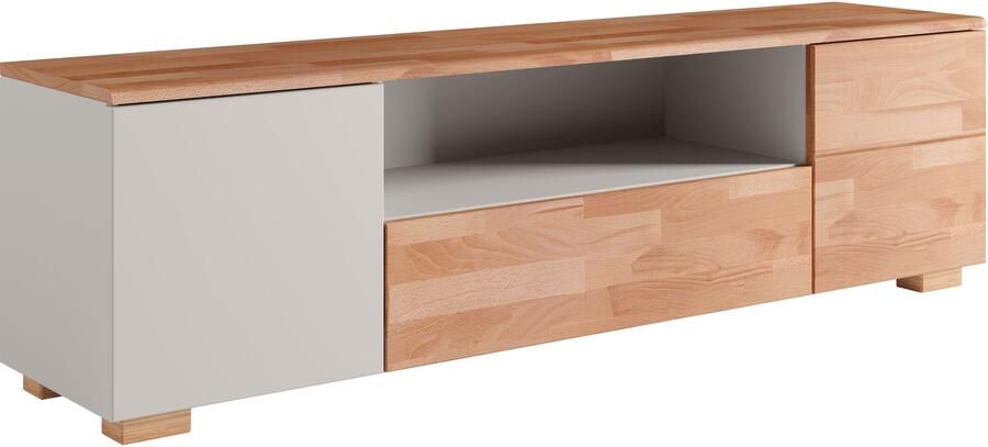 Home affaire Tv-meubel Citra deels massief Breedte 160cm moderne greeploze uitstraling met push-to-open functie - Foto 2