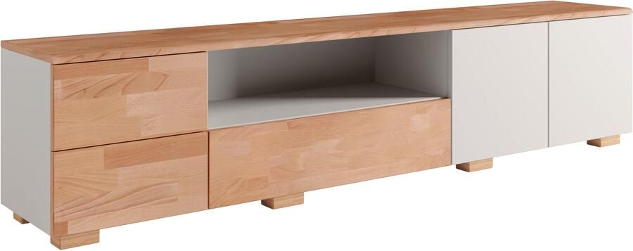 Home affaire Tv-meubel Citra deels massief Breedte 200 cm moderne greeploze uitstraling met push-to-open functie - Foto 2