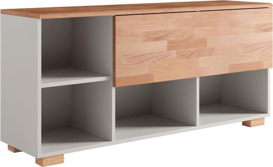 Home affaire Tv-meubel Citra deels massief Hoogte 45 cm moderne greeploze uitstraling met push-to-open functie - Foto 2