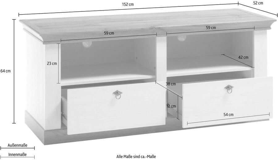 Home affaire Tv-meubel Cremona Breedte 152 cm - Foto 5