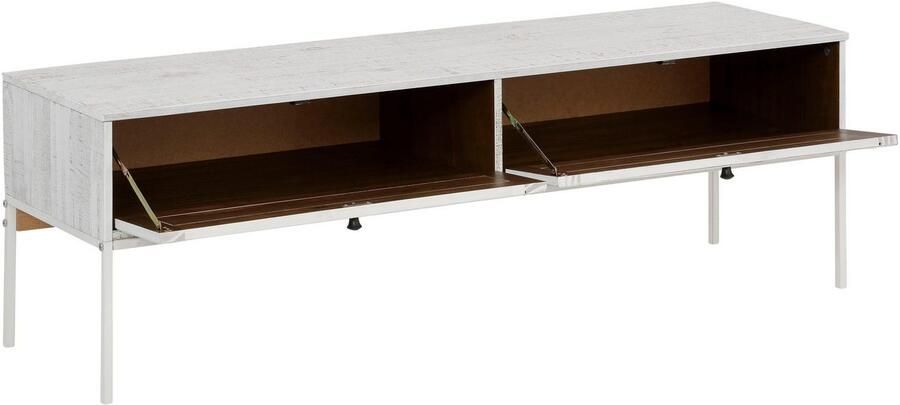 Home affaire Tv-meubel Freya Commode met 2 kleppen metalen handgrepen van massief hout breedte 140 cm - Foto 8