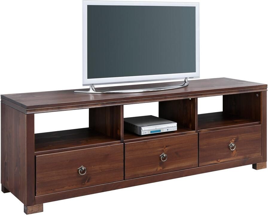 Home affaire Tv-meubel Gotland Breedte 147 cm met lades en open vakken massief hout FSC - Foto 3