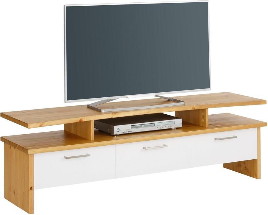 Home affaire Tv-meubel Ixo Breedte 148 cm met 3 lades van massief grenen FSC - Foto 2