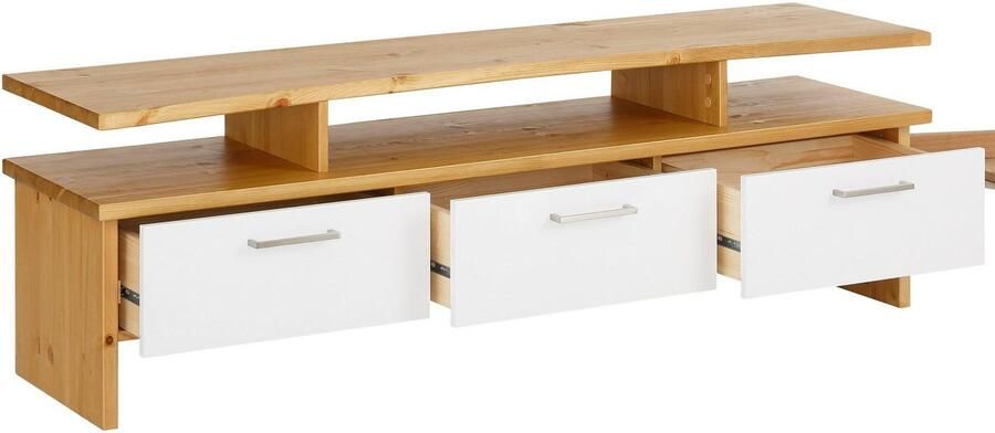 Home affaire Tv-meubel Ixo Breedte 148 cm met 3 lades van massief grenen FSC - Foto 7