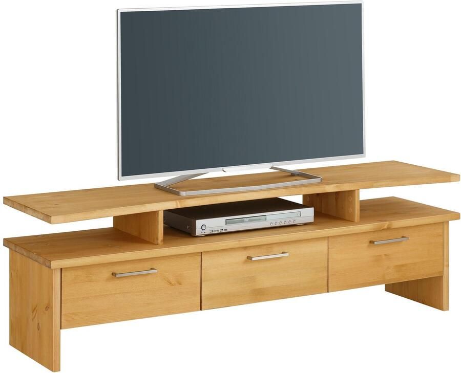 Home affaire Tv-meubel Ixo Breedte 148 cm met 3 lades van massief grenen FSC - Foto 2