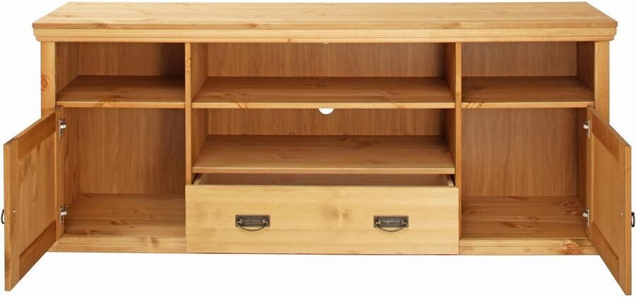 Home affaire Tv-meubel Konrad TV-meubel TV-kast Breedte 169 cm hoogte 67 cm metalen handgrepen kabeldoorvoer - Foto 5