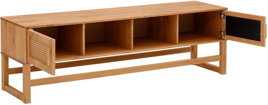 Home affaire Tv-meubel Linz Commode met rotan vlechtwerk op de deurfronten van massief hout - Foto 6