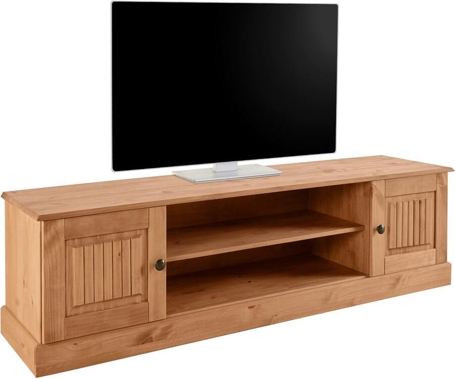 Home affaire Tv-meubel Liotta met kabeldoorgang en 1 losse plank massief grenen - Foto 2
