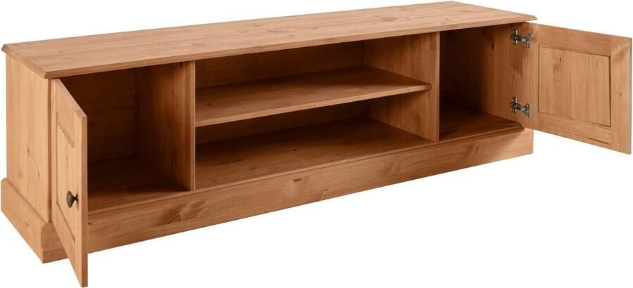 Home affaire Tv-meubel Liotta met kabeldoorgang en 1 losse plank massief grenen - Foto 5