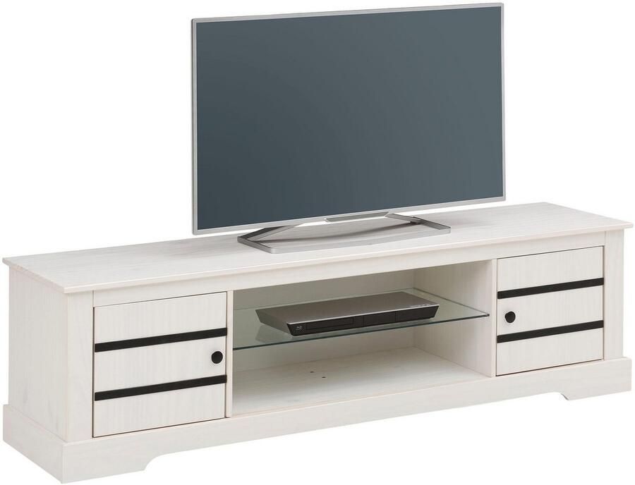 Home affaire Tv-meubel Loki Commode van massief grenenhout met glazen bodem breedte 160 cm - Foto 2