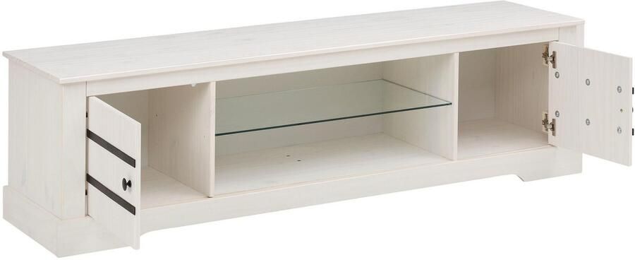 Home affaire Tv-meubel Loki Commode van massief grenenhout met glazen bodem breedte 160 cm - Foto 13