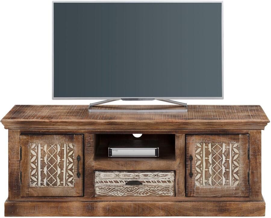 Home affaire Tv-meubel Maneesh Commode van massief mango hout met opbergruimtes breedte 135cm - Foto 3