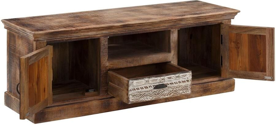 Home affaire Tv-meubel Maneesh Commode van massief mango hout met opbergruimtes breedte 135cm - Foto 8