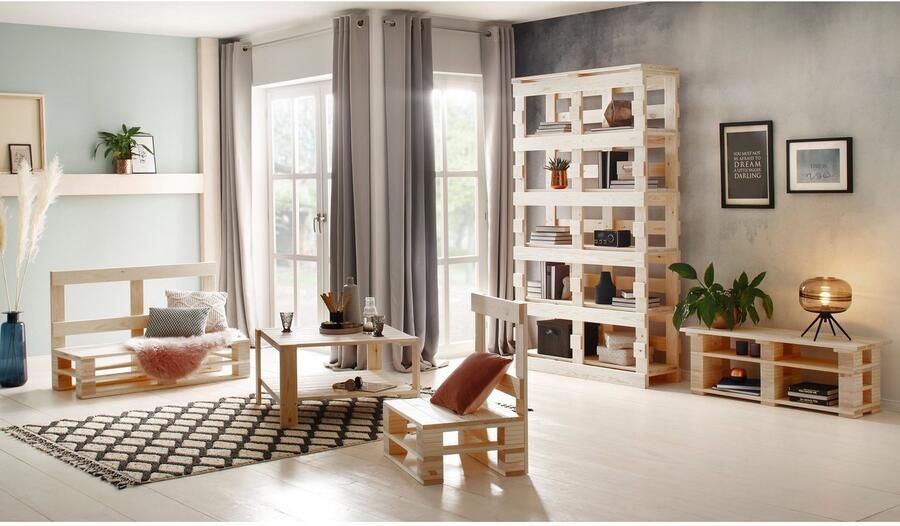 Home affaire Stoel Pinus In het trendy palletdesign - Foto 8