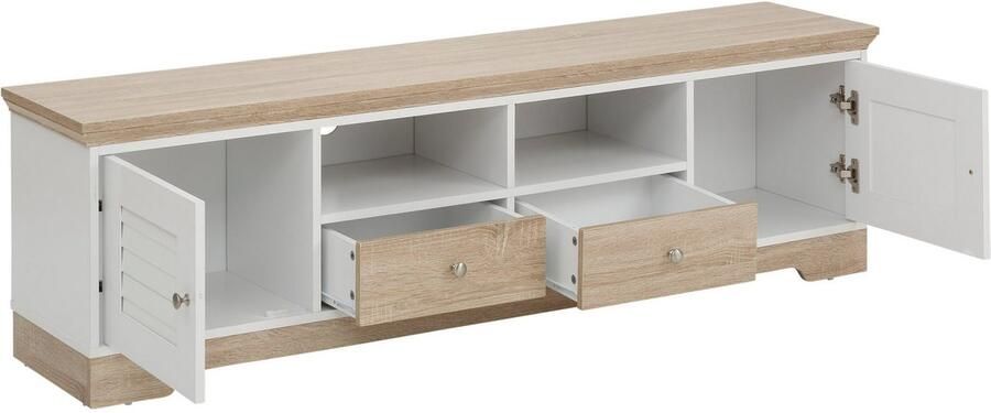 Home affaire Tv-meubel Ramon Kast met mooie metalen grepen en jaloeziedeuren - Foto 10