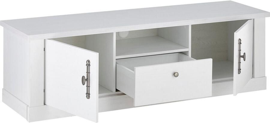 Home affaire Tv-meubel Ravenna in romantische landelijke stijl grepen van metaal breedte 155 cm - Foto 6