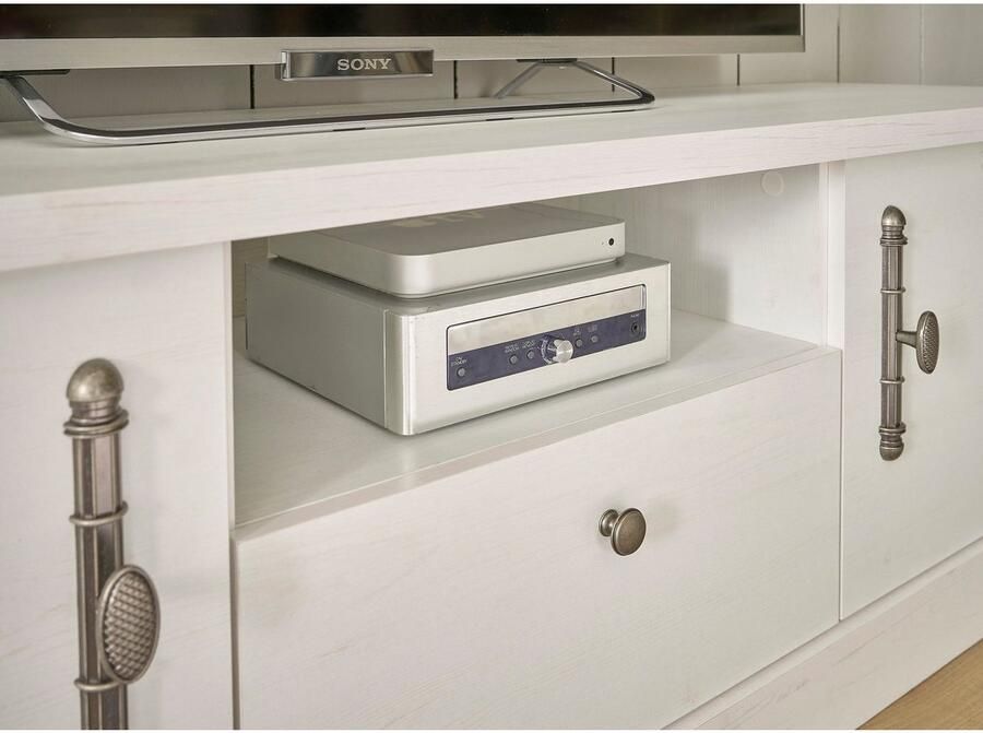 Home affaire Tv-meubel Ravenna in romantische landelijke stijl grepen van metaal breedte 155 cm - Foto 4