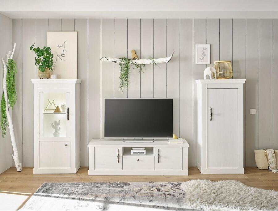 Home affaire Tv-meubel Ravenna in romantische landelijke stijl grepen van metaal breedte 155 cm - Foto 3