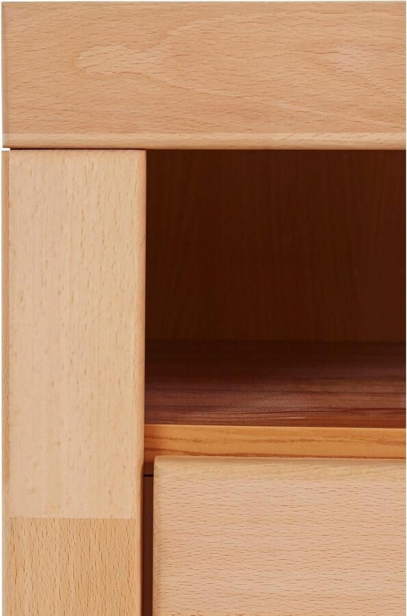 Home affaire Tv-meubel Ribe 140cm breed 38cm hoog met 2 kleppen Hout massief houtmateriaal metalen handgrepen 2 kleppen - Foto 4