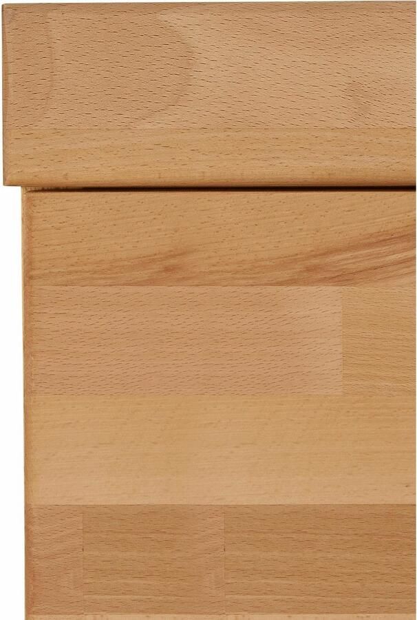 Home affaire Tv-meubel Ribe 140cm breed fronten massief hout 6 vakken kabeldoorvoer Corpus houtmateriaal glazen inzet van gehard glas planken verstelbaar - Foto 3