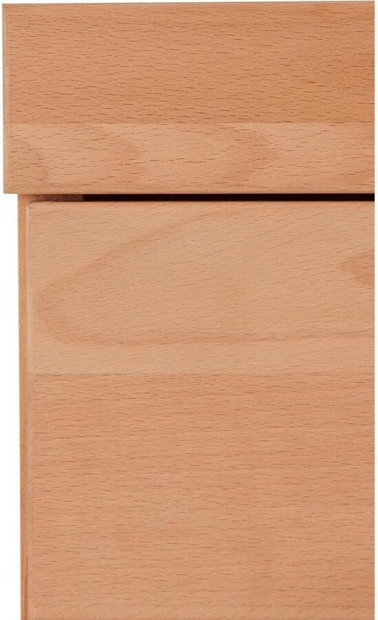 Home affaire Tv-meubel Ribe 180cm breed fronten massief hout 6 vakken kabeldoorvoer Corpus houtmateriaal glazen inzet van gehard glas planken verstelbaar - Foto 6