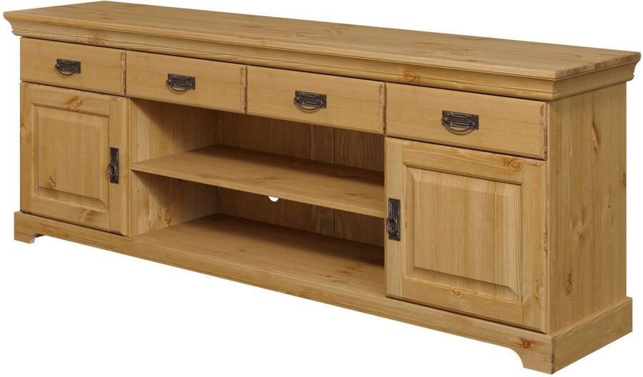 Home affaire Tv-meubel Rügen gecertificeerd massief hout breedte 180 cm in landhuisstijl - Foto 8