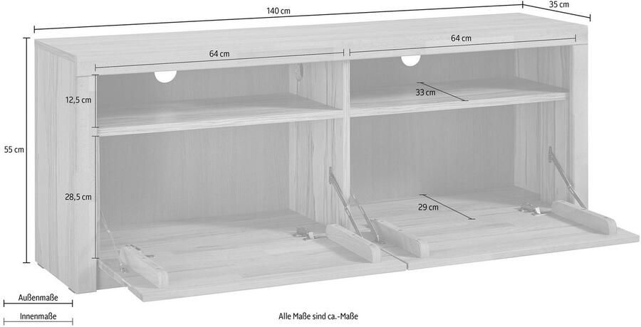 Home affaire Tv-meubel Silkeborg Breedte 140 cm - Foto 5
