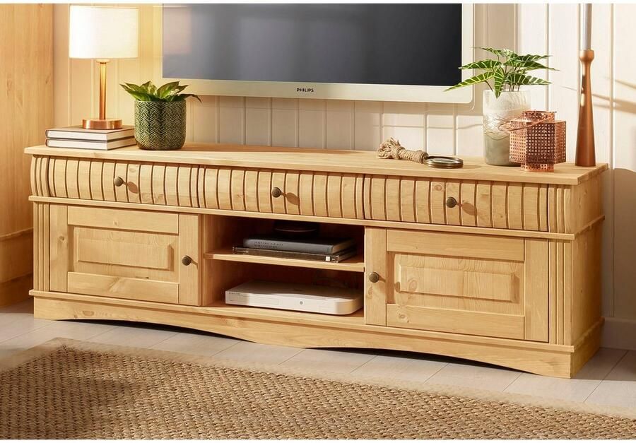 Home affaire Tv-meubel Teresa Commode van massief dennenhout breedte 154 cm - Foto 3