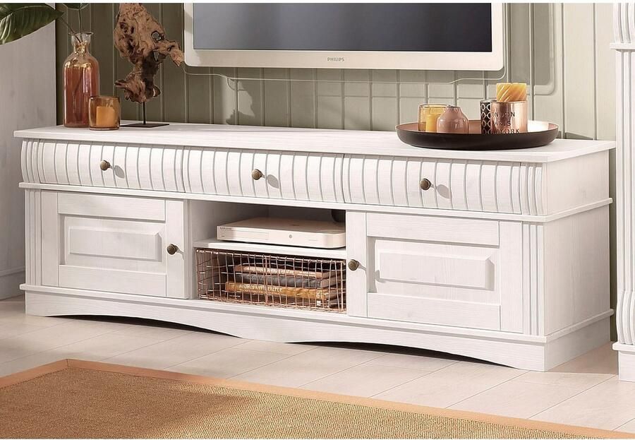 Home affaire Tv-meubel Teresa Commode van massief dennenhout breedte 154 cm - Foto 2