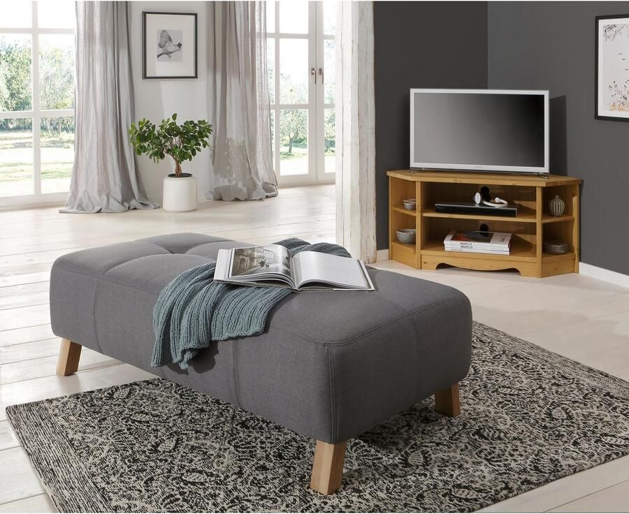 Home affaire Tv-meubel Trinidad TV-meubel hoek-TV-meubel Kast breedte 105 cm FSC gecertificeerd massief hout - Foto 2