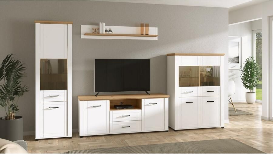 Home affaire Vitrinekast Valencia Deuren en legplanken met 4 mm veiligheidsglas - Foto 3