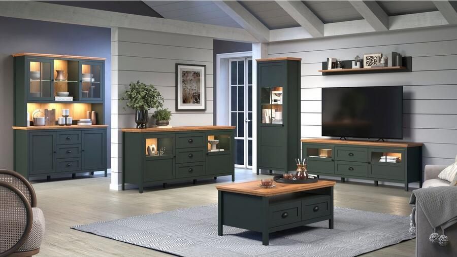 Home affaire Tv-meubel Vienna Lowboard met verlichting en volledig uittrekbare lade B D H 184 45 64 cm (1 stuk) - Foto 7