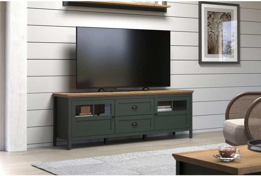 Home affaire Tv-meubel Vienna Lowboard met verlichting en volledig uittrekbare lade B D H 184 45 64 cm (1 stuk) - Foto 4
