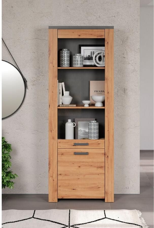 Home affaire Vitrinekast Ambres met glasdeur breedte 73 cm draairichting links of rechts (1 stuk) - Foto 2