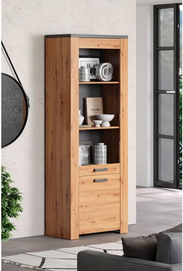 Home affaire Vitrinekast Ambres met glasdeur breedte 73 cm draairichting links of rechts (1 stuk) - Foto 3