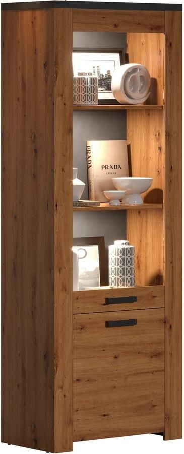 Home affaire Vitrinekast Ambres met glasdeur breedte 73 cm draairichting links of rechts (1 stuk) - Foto 10