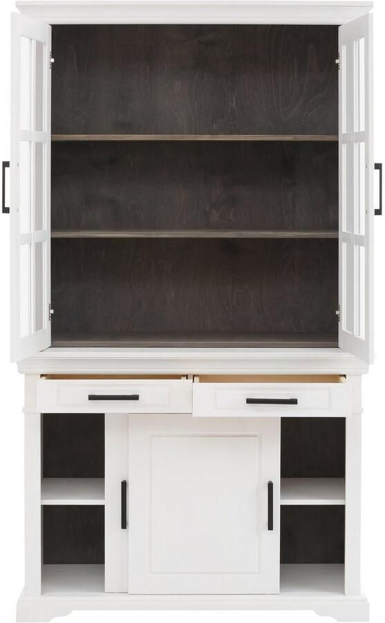 Home affaire Vitrinekast Anabel van massief grenen breedte 110 cm hoogte 190 cm - Foto 4