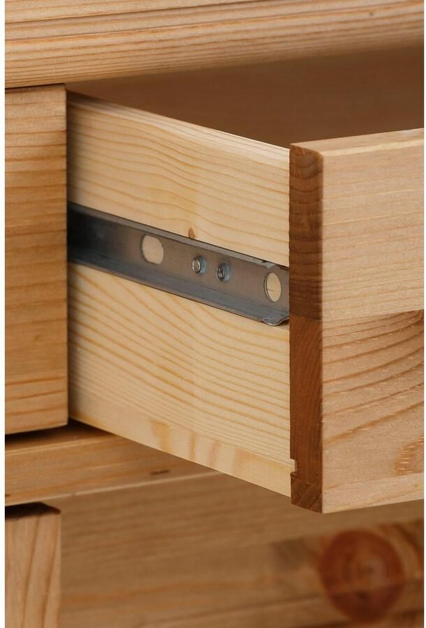 Home affaire Vitrinekast Anabel van massief grenen breedte 110 cm hoogte 190 cm