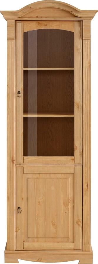 Home affaire Vitrinekast ANNA Breedte 69 cm hoogte 187 cm metalen grepen van massief grenen FSC - Foto 10