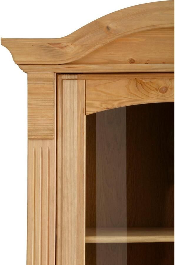 Home affaire Vitrinekast ANNA Breedte 69 cm hoogte 187 cm metalen grepen van massief grenen FSC - Foto 5