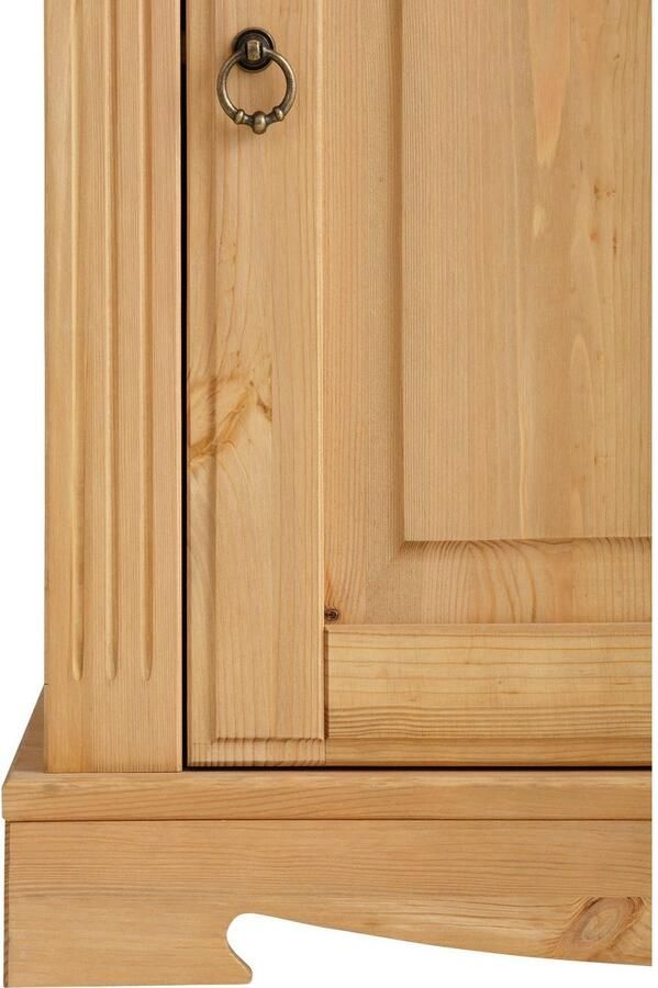 Home affaire Vitrinekast ANNA Breedte 69 cm hoogte 187 cm metalen grepen van massief grenen FSC - Foto 4