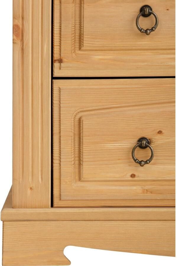 Home affaire Vitrinekast ANNA Hoogte 187 cm breedte 100 cm metalen handgrepen van massief grenen FSC - Foto 7