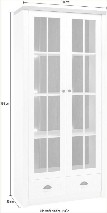Home affaire Vitrinekast Beauvais Hoogte ca. 198 cm - Foto 4