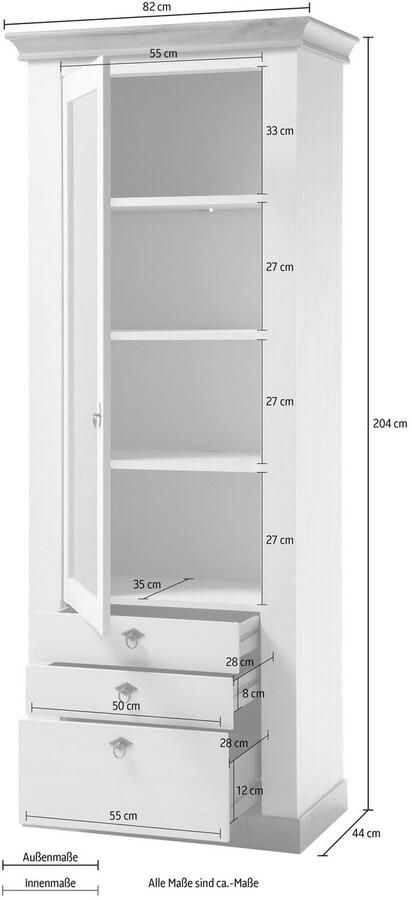 Home affaire Vitrinekast Cremona Hoogte 204 cm - Foto 6