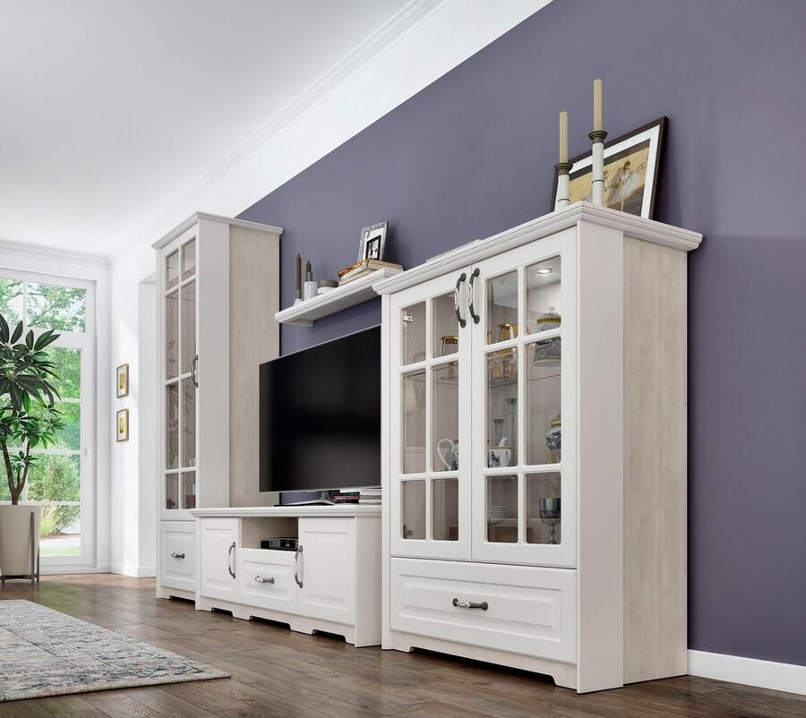 Home affaire Vitrinekast Evergreen Uv gelakt deur met veiligheidsglas en soft-closefunctie - Foto 2