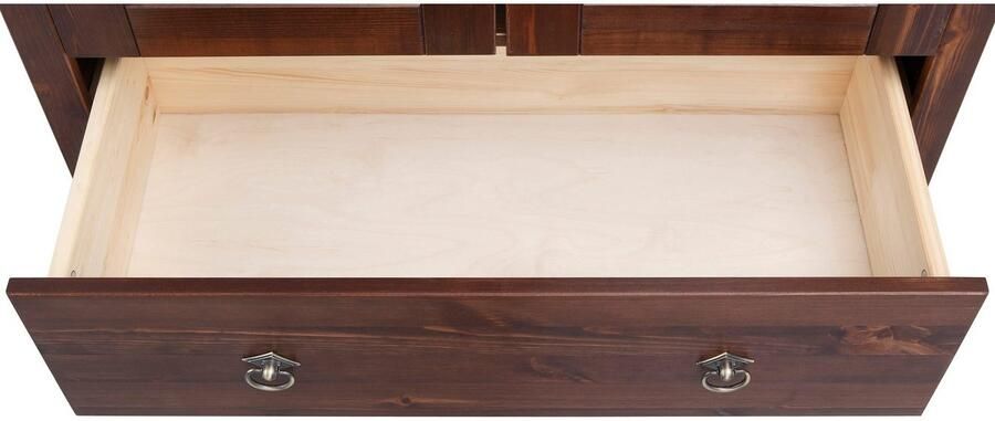 Home affaire Vitrinekast Gotland Breedte 80 cm hoogte 178 cm met glazen deuren van massief grenen FSC - Foto 12