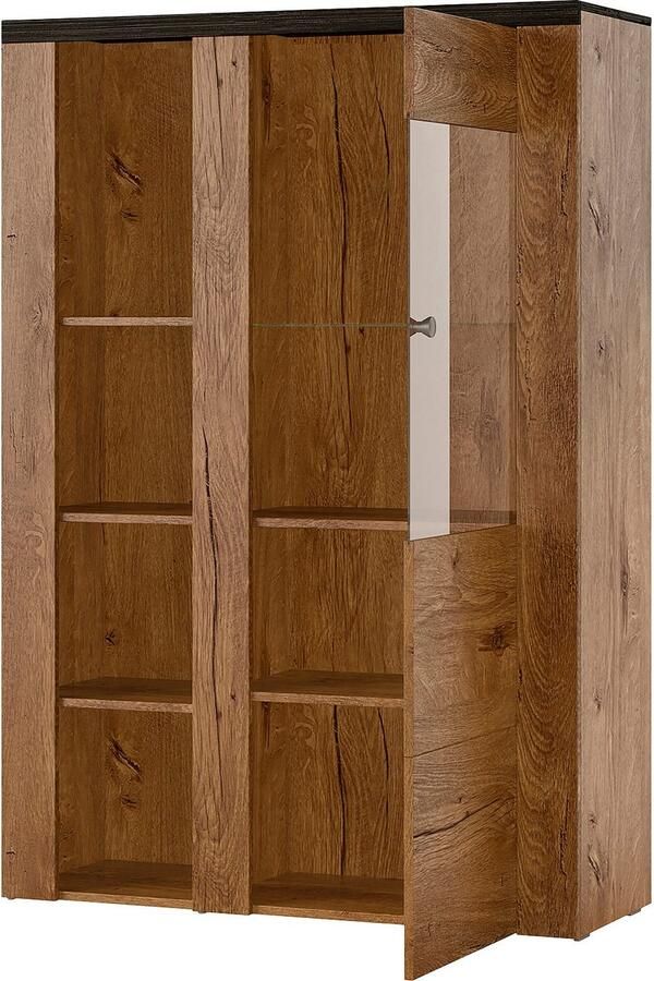 Home affaire Vitrinekast Larona tijdloze glazen vitrine hoge kast hoogte 145 cm - Foto 4