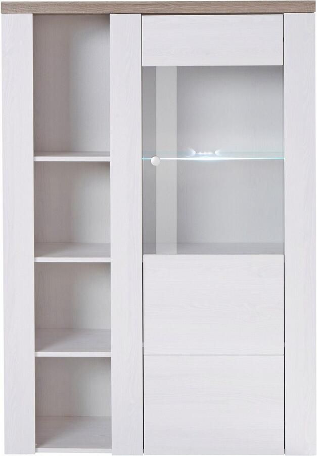 Home affaire Vitrinekast Larona tijdloze glazen vitrine hoge kast hoogte 145 cm - Foto 2