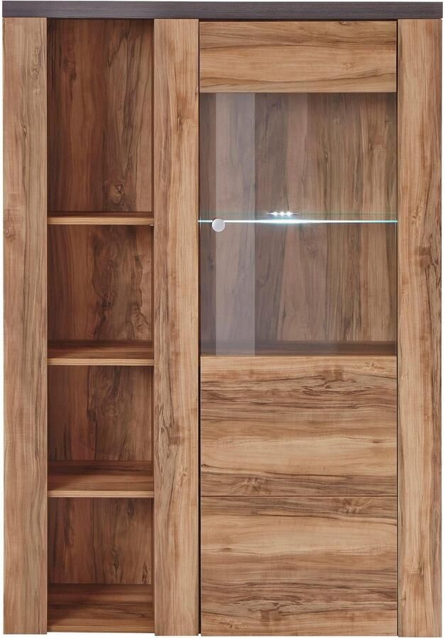 Home affaire Vitrinekast Larona tijdloze glazen vitrine hoge kast hoogte 145 cm - Foto 2