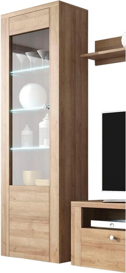Home affaire Vitrinekast Larona tijdloze glazen vitrine hoge kast hoogte 205 6 cm - Foto 2